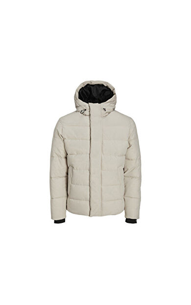Jack Jones Jorclean Puffer Jacket Erkek Günlük Mont 12215132-MOONBEAM Bej