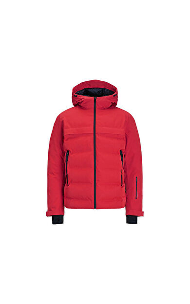 Jack Jones Jcotarwin Puffer Erkek Günlük Mont 12225287-TRUE-RED Kırmızı