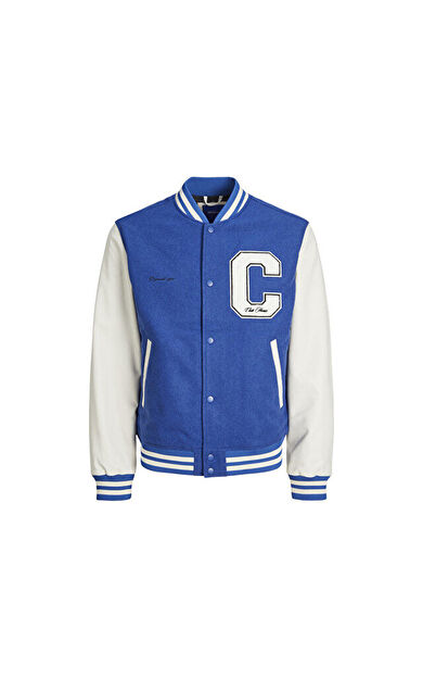 Jack Jones Jorcollege Bomber Jacket Sn Erkek Günlük Ceket 12230582-NAUTICAL-BLUE Mavi