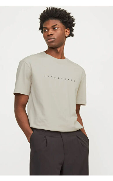 Jack &amp; Jones JJESTAR JJ TEE Erkek Tişört Bej