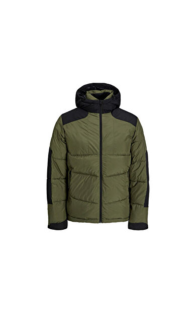 Jack Jones Jcootis Sn Erkek Günlük Mont (Suya Dayanıklı) 12239001-OLIVE-NIGHT Haki