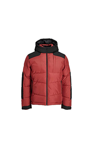 Jack Jones Jcootis Puffer Sn Erkek Günlük Mont 12239001-ROSEWOOD Kırmızı