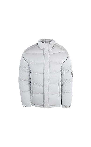 Jack Jones Jcoreflect Puffer Erkek Günlük Mont 12241177-HIGH-RISE Gri