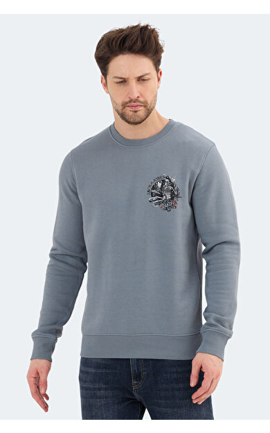 Jack &amp; Jones 12256818 Erkek Sweatshirt Mavi