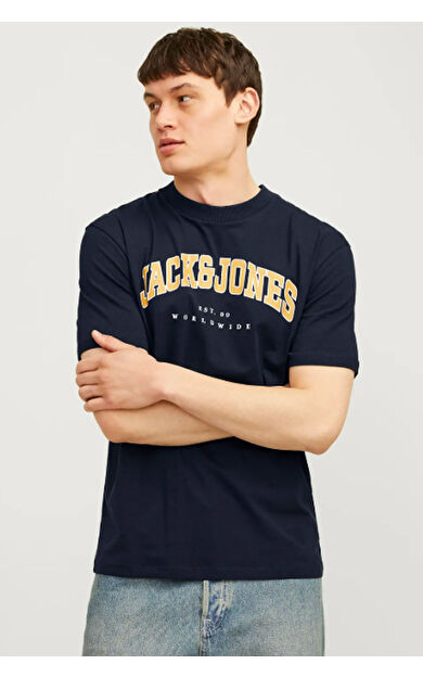 Jack &amp; Jones JJECALEB Erkek Tişört Lacivert