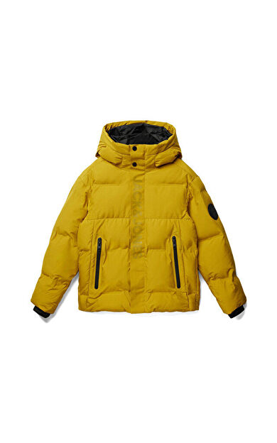 Jack Jones Jcoalpha Puffer Jnr Çocuk Günlük Mont 12262162-GOLDEN-PALM Sarı