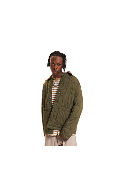 Jack Jones Jprblucalep Quilted Erkek Günlük Mont 12262454-OLIVE-NIGHT Haki