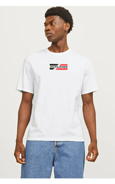Jack &amp; Jones JJCORP Erkek Tişört Beyaz