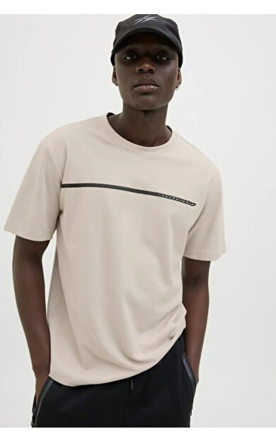 Jack &amp; Jones JCOFUSION Erkek Tişört Bej