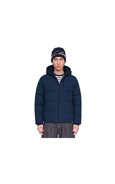 Jack Jones JJEBECKS PUFFER SN Erkek Günlük Mont 12298858-SKY-CAPTAIN Lacivert