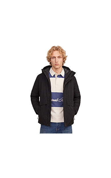 Jack Jones JPRBLAMOON JACKET AW26 Erkek Outdoor Montu 12301654-BLACK Siyah