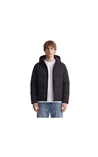 Jack Jones JJGALAXY PUFFER JACKET Erkek Outdoor Montu 12303930-BLACK Siyah