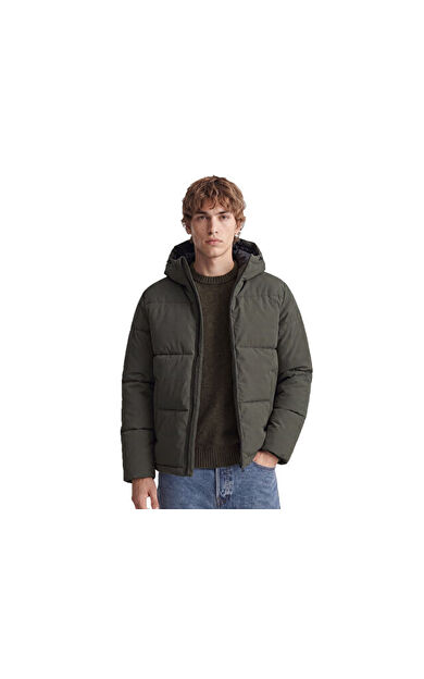 Jack Jones JJGALAXY PUFFER JACKET Erkek Outdoor Montu 12303930-ROSIN Sarı