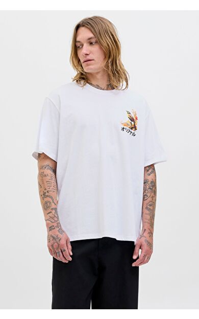 Jack & Jones Jorfuji Erkek T-Shirt 12278393          Bright white 1
