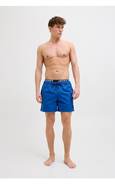 Jack & Jones Maui Erkek Logolu Beli Lastikli Deniz Şortu          Turkish sea