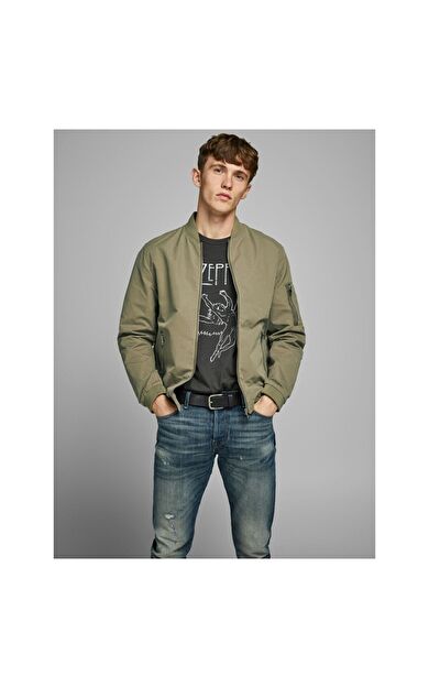 Jack & Jones Jjerush Bomber Erkek Bomber Ceket 12165203
         Haki