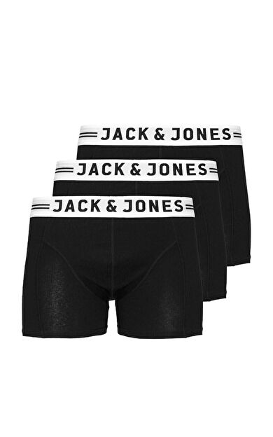 Jack & Jones Sense 3'Lü Paket Erkek Boxer 12081832          Black
