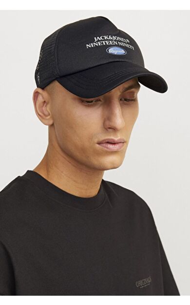 Jack &amp; Jones Jacriver Trucker Cap Erkek Şapka 12263317         Black