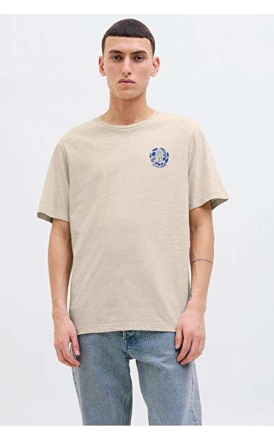 Jack & Jones Jjone Color Summer Erkek T-Shirt 12269422          Moonbeam