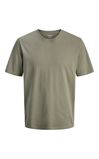 Jack & Jones JJEORGANIC Basic Erkek T-Shirt 12156101          Vetiver