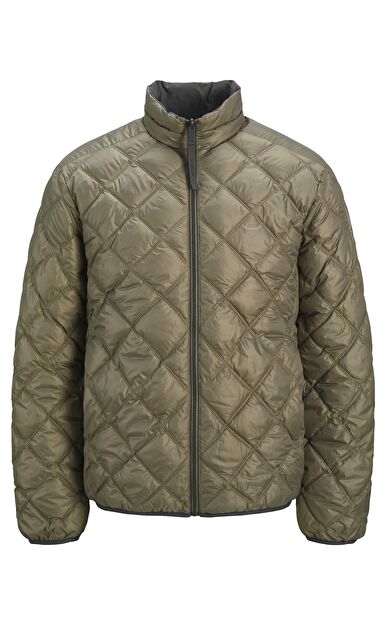 Jack & Jones Jprccjake Quilted Reversible Jacket Erkek Çift Taraflı Kapitone Mont 12282608          Volcanic ash