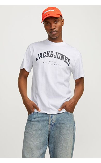 Jack & Jones Jjecaleb Varsity Erkek T-Shirt 12257579          White
