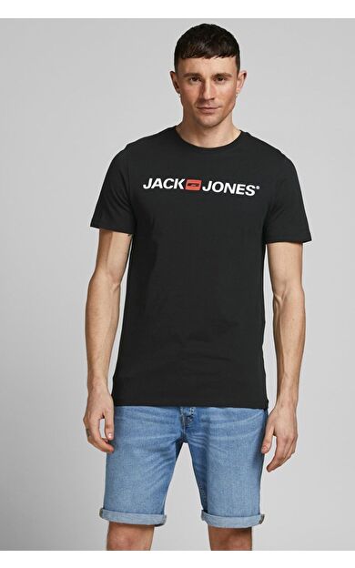 Jack & Jones JJECORP LOGO TEE SS 12137126 Erkek T-Shirt          Black