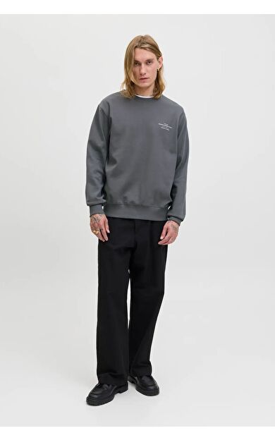 Jack & Jones Jprblachad Erkek Sweatshirt 12261386          Füme