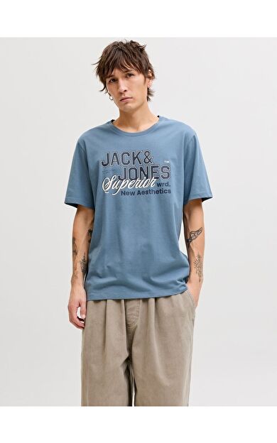 Jack & Jones Jjelogo Tee Ss O-Neck 2 Col Ss26 Sn Erkek T-shirt 12288016
         Blue mirage