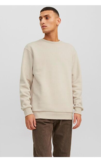 Jack & Jones Jjebradley Sweat Crew Noos Erkek Sweatshirt 12249341          Moonbeam