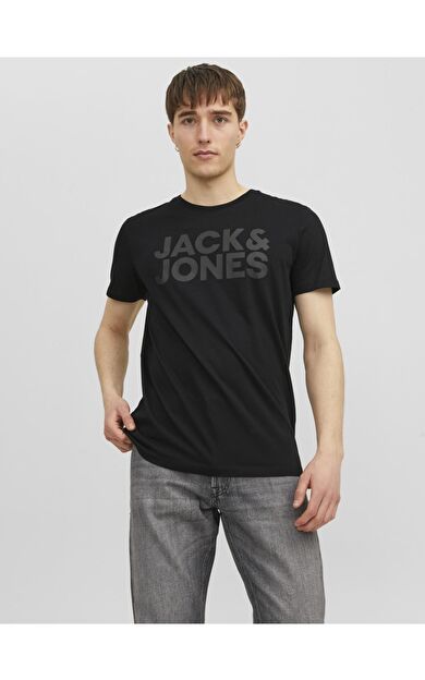 Jack & Jones JJECORP Erkek T-shirt 12151955          Black