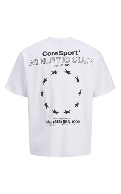 Jack & Jones Jcoathletıco Graphic Erkek T-Shirt 12285727          Bright white