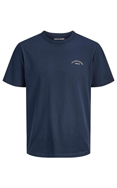 Jack & Jones Jjcollege Logo Erkek T-Shirt 12288105          Navy blazer