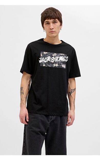 Jack & Jones Jjhawaii Shape Erkek T-Shirt 12269324          Black