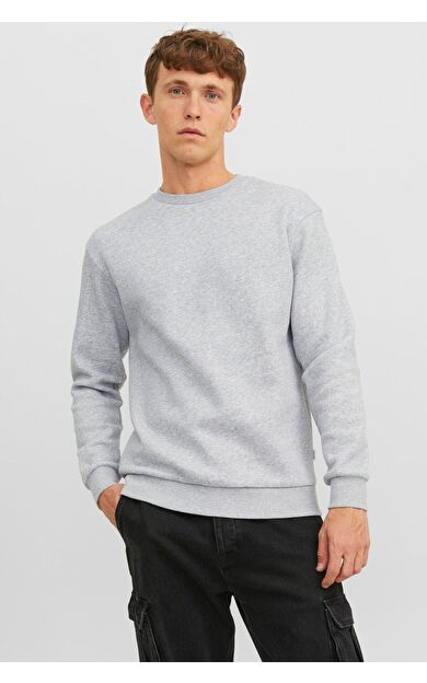 Jack & Jones Jjebradley Sweat Crew Noos Erkek Sweatshirt 12249341          Gri
