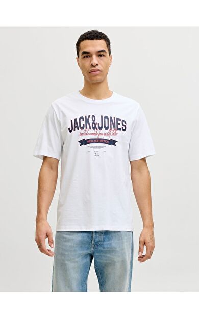 Jack & Jones Jjelogo Tee Ss O-Neck 2 Col Ss26 Sn Erkek T-shirt 12288016
         Bright white