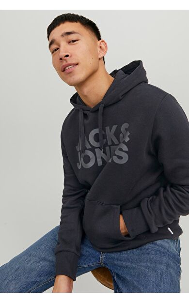 Jack & Jones JJECORP Erkek Sweatshirt 12152840          Black