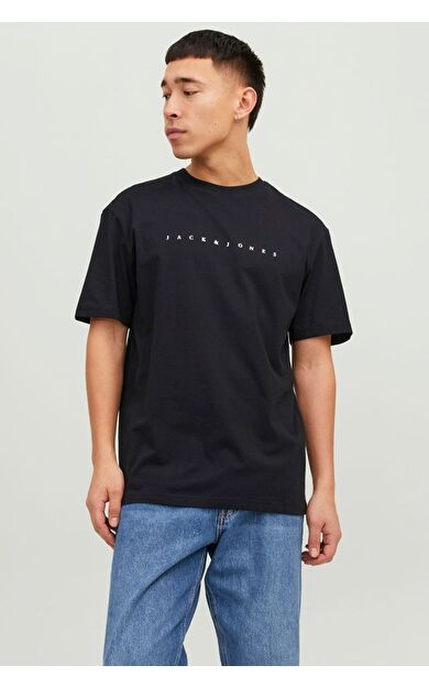 Jack & Jones Star Erkek Beyaz Yuvarlak Yaka Tişört          Siyah