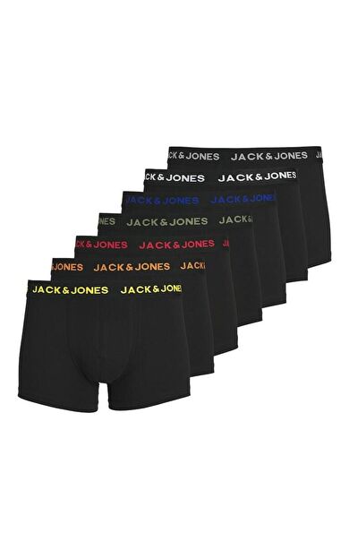 Jack Jones 7 Li Paket Erkek Boxer 12165587 12165587-Black