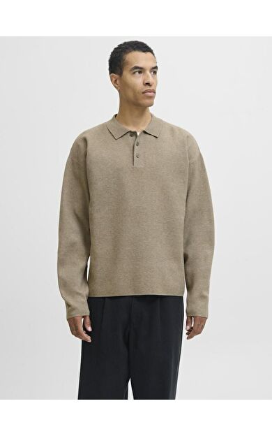 Jack Jones Blabradfort Relax Fit Polo Yaka Erkek Kazak 12285374