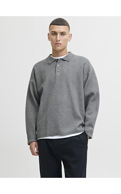 Jack Jones Blabradfort Relax Fit Polo Yaka Erkek Kazak 12285374