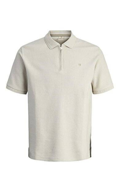 Jack Jones Bluceron Regular Fit Fermuarlı Erkek Polo Yaka Tişört 12284397 12284397-Moonstruck