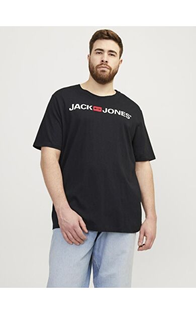Jack Jones Carp Logo Büyük Beden Erkek Tişört 12184987