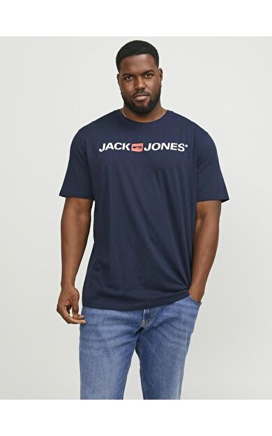 Jack Jones Carp Logo Büyük Beden Erkek Tişört 12184987