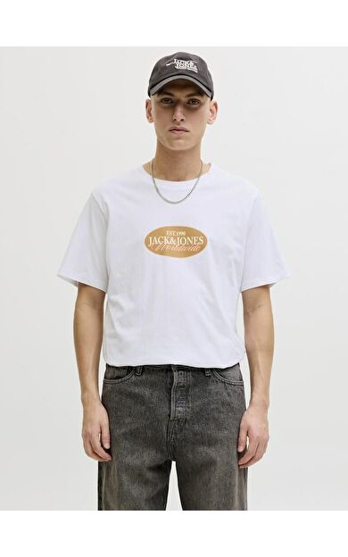 Jack Jones Catskılls Front Logo Regular Fit Erkek Tişört 12297891