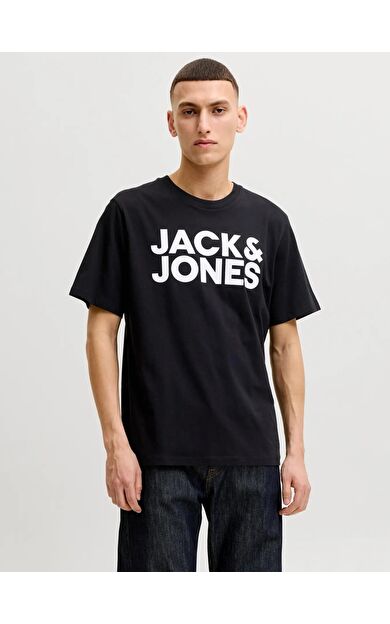 Jack Jones Corp Logo Regular Fit Siyah1 Erkek Tişört 12151955