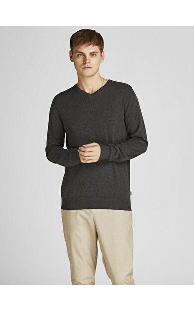 Jack Jones Emıl Erkek Kazak 12208365 12208365-Dark Grey