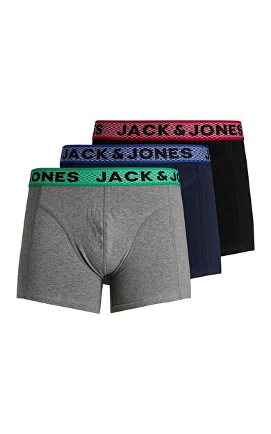 Jack Jones Ian Solıd 3 Lü Paket Erkek Boxer 12198233