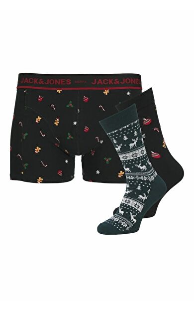 Jack Jones Mıstletoe Gıftbox 1 Boxer 2 Çorap Paket Erkek 12285134