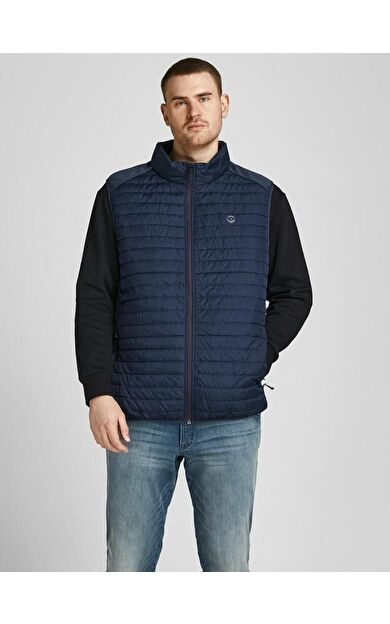 Jack Jones Multı Bodywarmer Erkek Büyük Beden Yelek 12205347 12205347-Navy Blaze